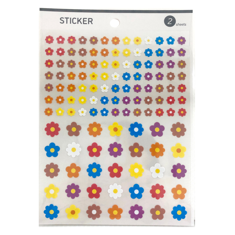 デザイン紙シール 2sheets フラワー Flo 1 Hitmart ヒットマート 雑貨 100均商品通販